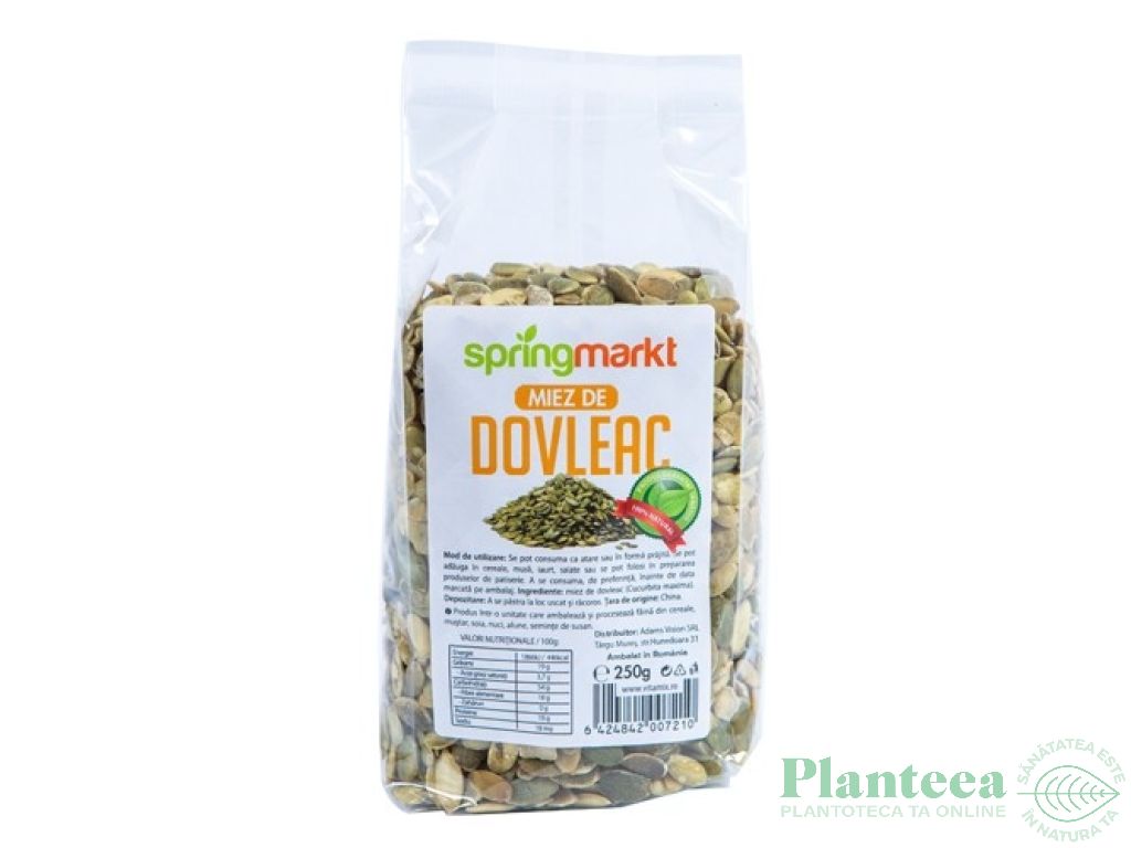 Seminte dovleac decojite 250g - SPRINGMARKT