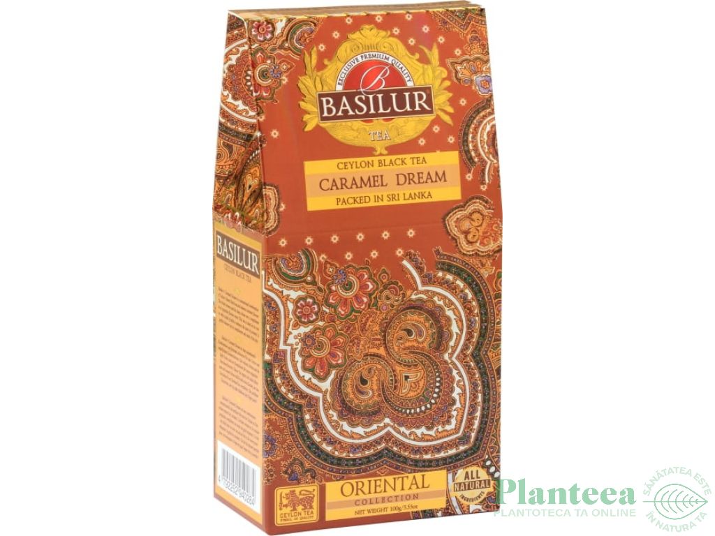 Ceai negru ceylon Caramel dream cutie 100g - BASILUR