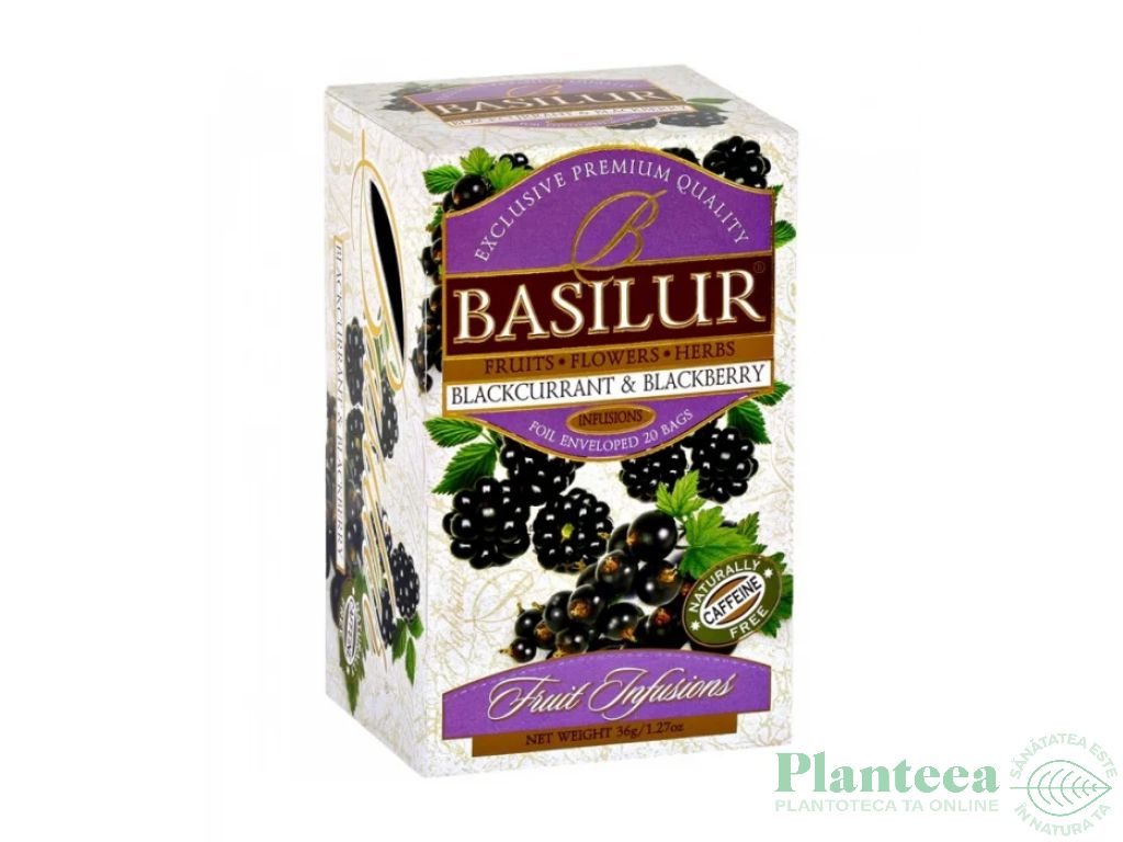 Ceai Fruit Infusions coacaze negre mure 1,8gx25dz - BASILUR