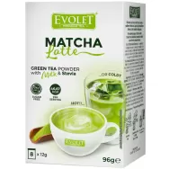 Latte instant matcha stevia plicuri 8x12g - EVOLET