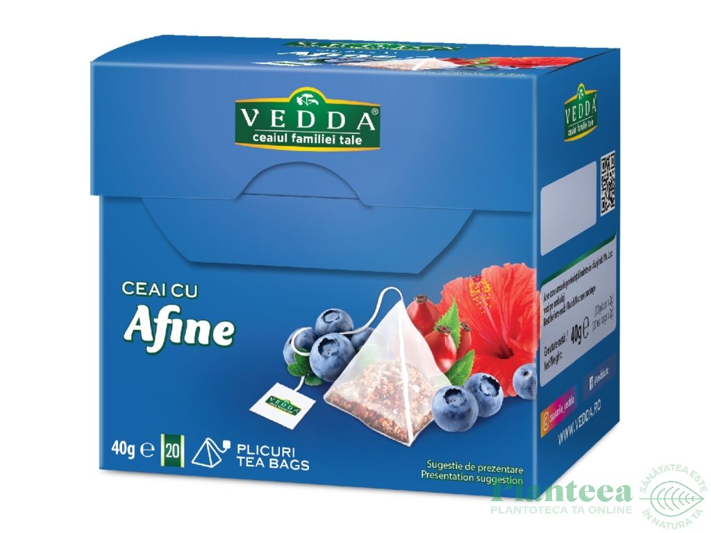 Ceai cu afine piramide 20x2g - VEDDA