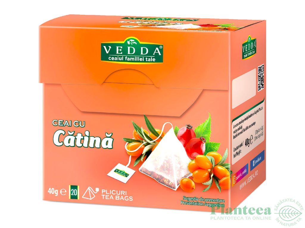 Ceai cu catina piramide 20x2g - VEDDA