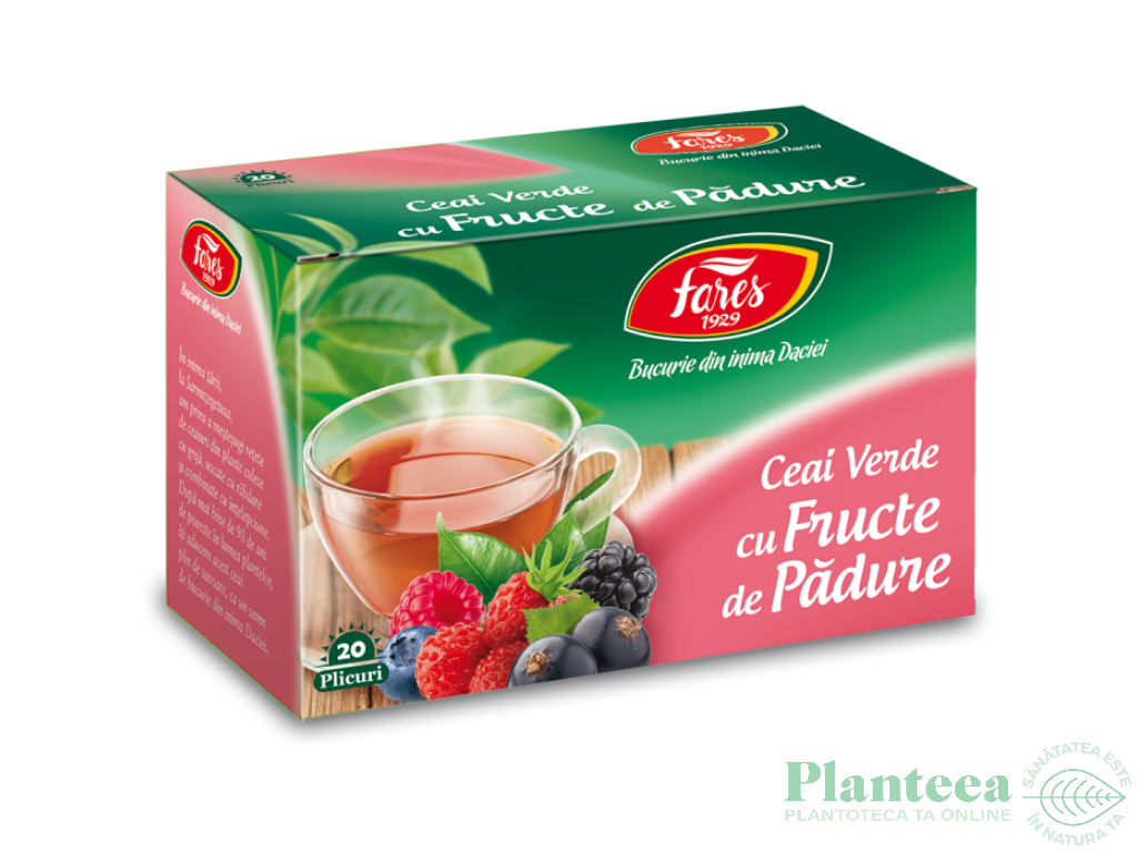 Ceai verde fructe padure 20dz - FARES