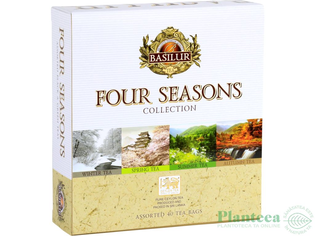 Ceai negru/verde ceylon asortat Four Seasons 4sort 40dz - BASILUR