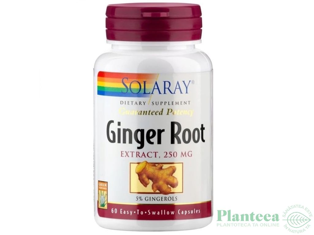 Ginger root [ghimbir] 250mg 60cps - SOLARAY