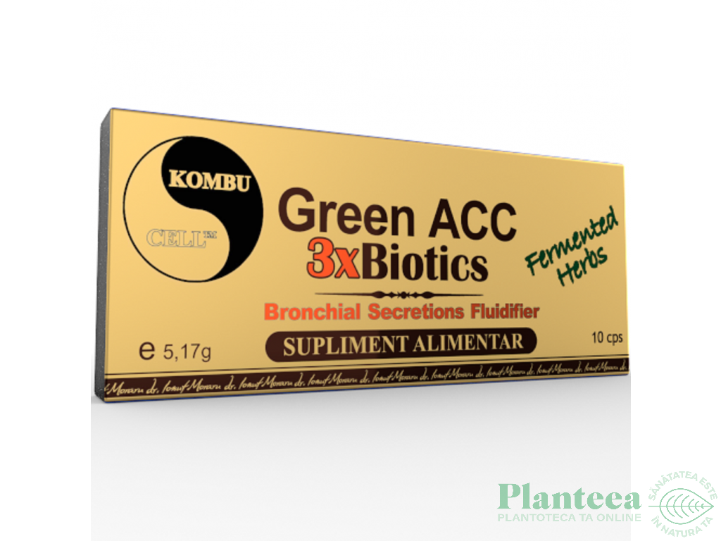 Green ACC 3xbiotics 10cps - KOMBUCELL