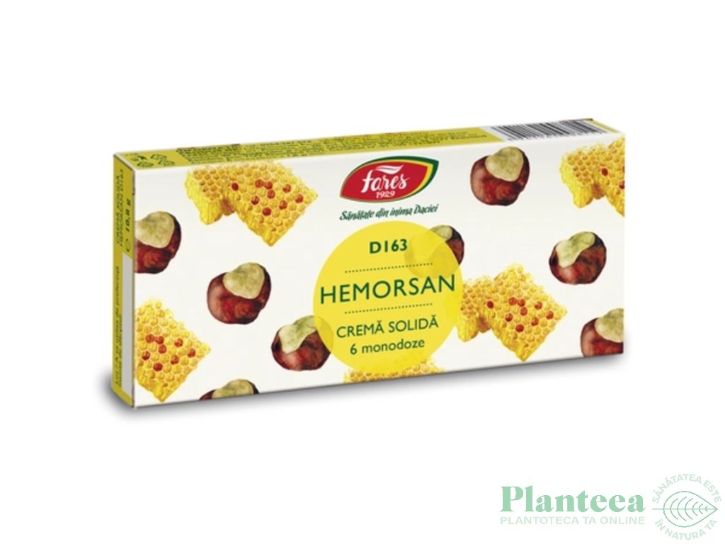 Crema solida monodoze Hemorsan 6x1,8g - FARES