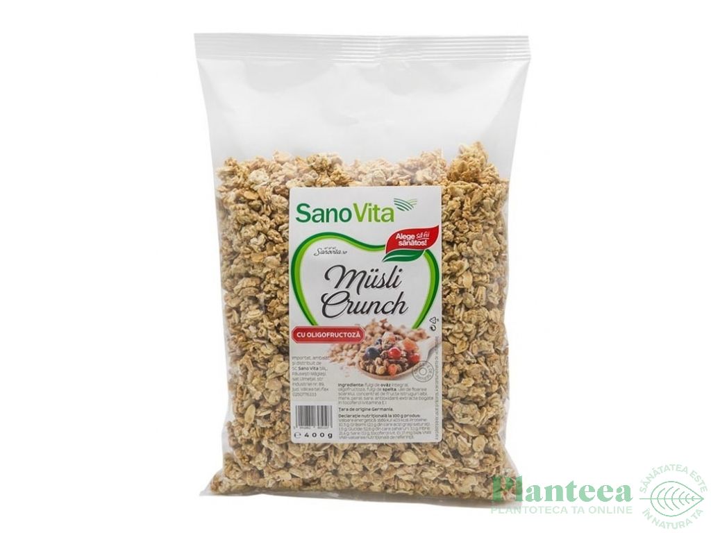 Musli crocant oligofructoza 400g - SANOVITA