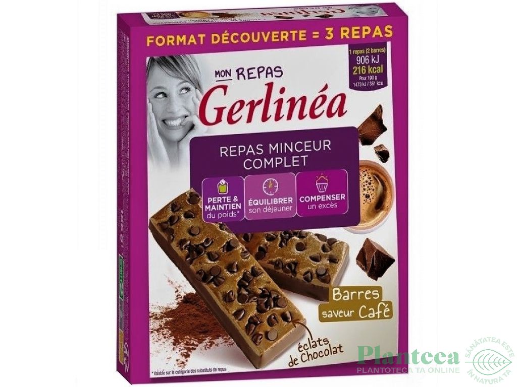 Batoane inlocuire masa ciocolata cafea 6x31g - GERLINEA