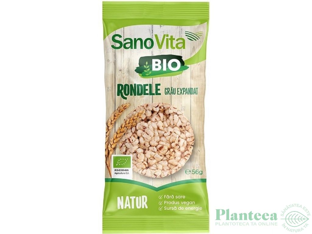 Rondele expandate grau bio 56g - SANOVITA