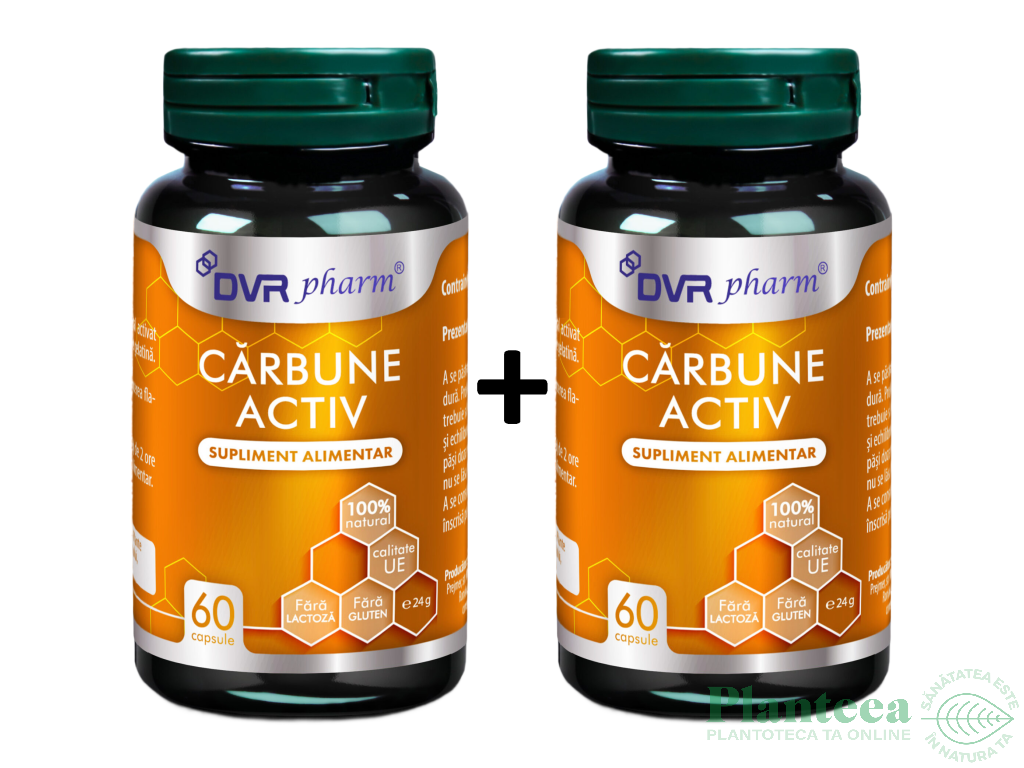 Carbune activ 300mg 2x60cps - DVR PHARM