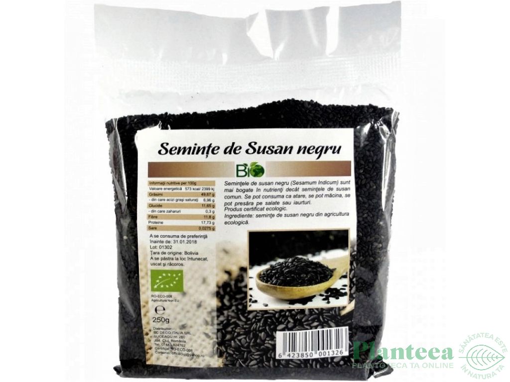 Seminte susan negru eco 250g - DECO ITALIA