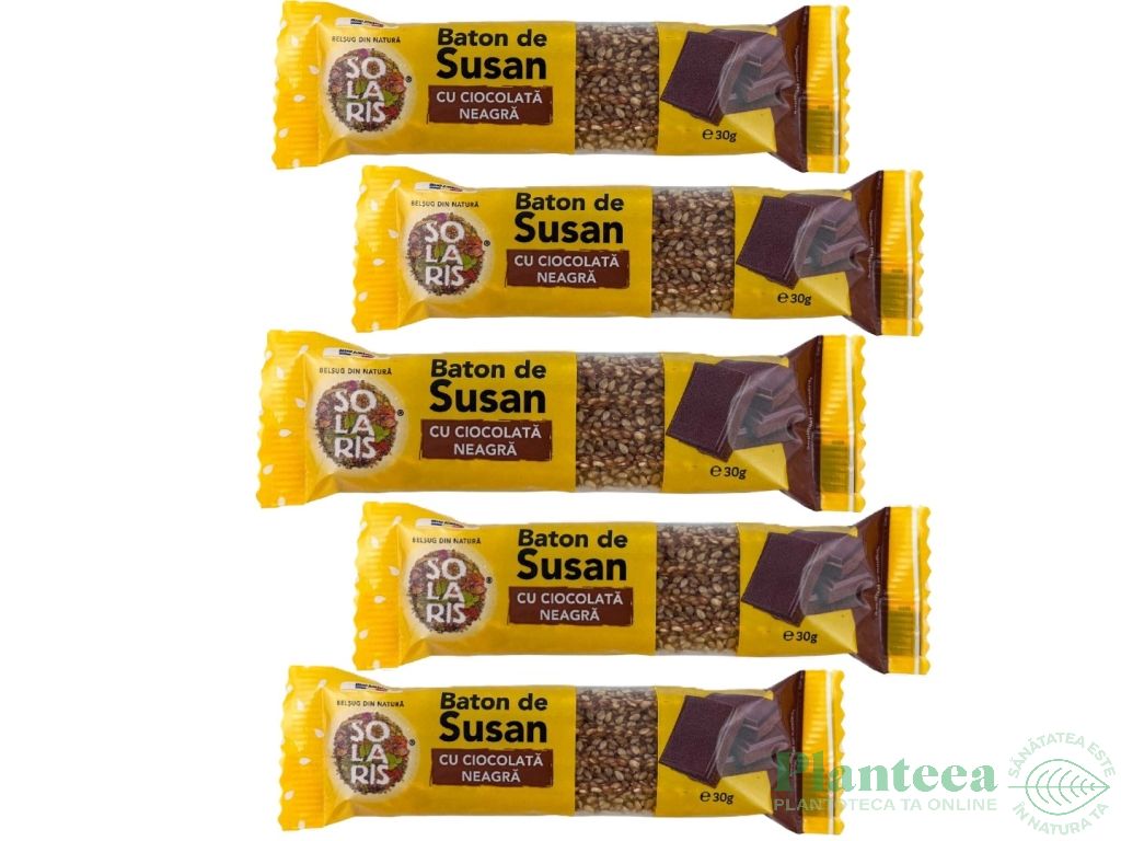 Set Batoane susan ciocolata neagra 5x30g - SOLARIS