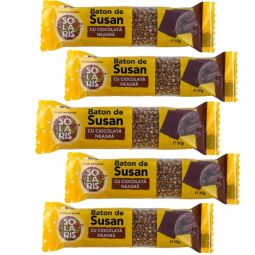 Set Batoane susan ciocolata neagra 5x30g - SOLARIS