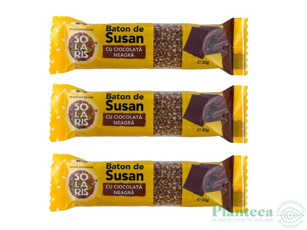 Set Batoane susan ciocolata neagra 3x30g - SOLARIS