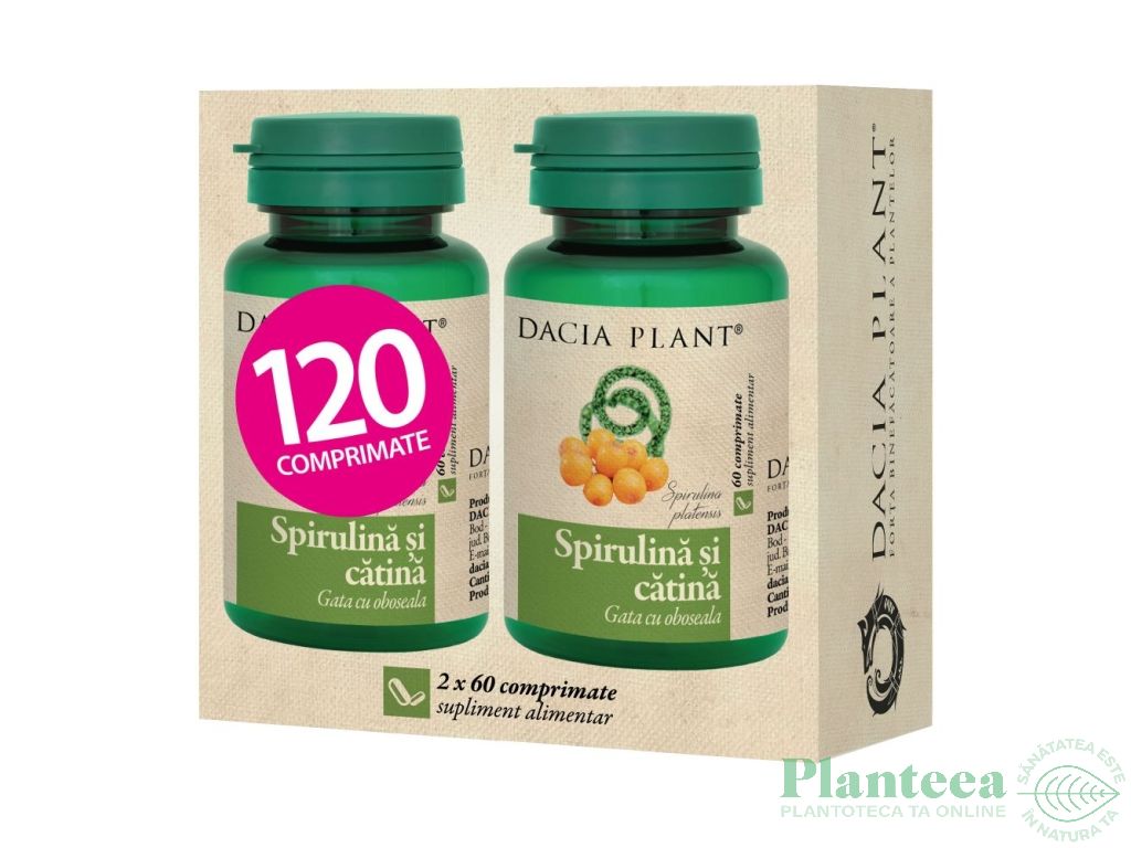 Pachet Spirulina catina 2x60cp - DACIA PLANT