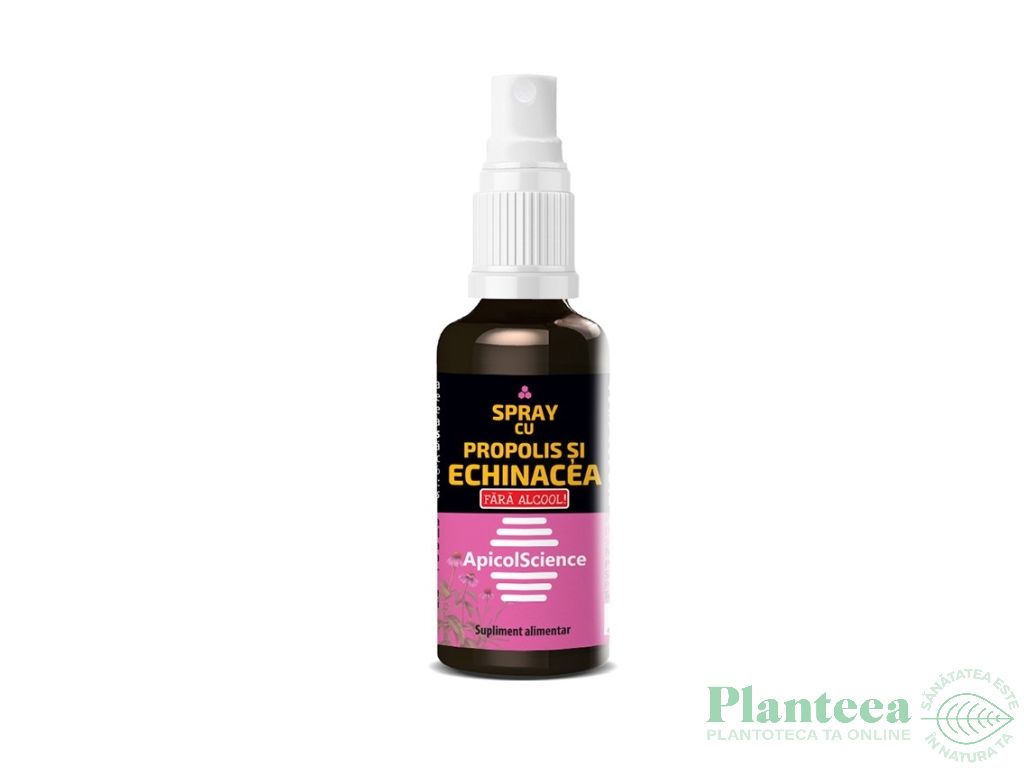 Spray propolis echinaceea fara alcool 50ml - APICOL SCIENCE