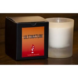 Candela sticla ceara soia 40h Ultimatum 130g - D`ECO