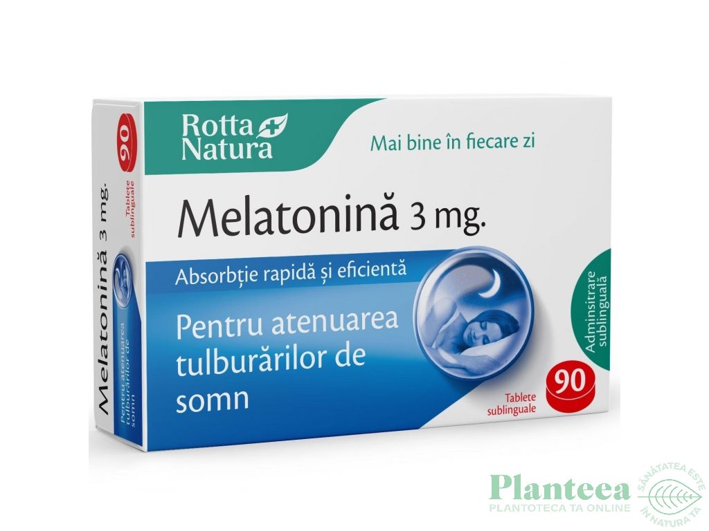 Melatonina 3mg sublingual 90cp - ROTTA NATURA