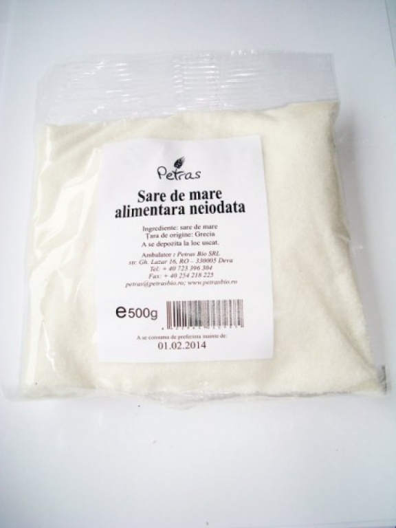 Sare mare neiodata 500g - PETRAS BIO