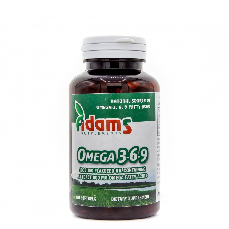 Omega369 1000mg ulei seminte in 100cps - ADAMS