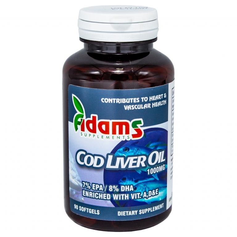 Ulei ficat cod 1000mg 90cps - ADAMS