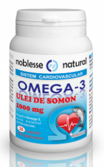 Omega3 forte ulei somon 1000mg E 30cp - NOBLESSE NATURAL