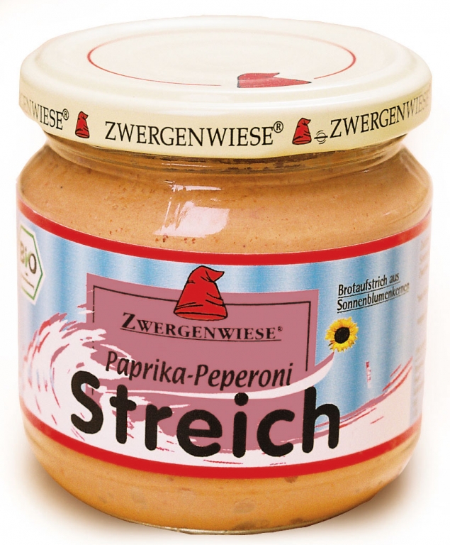 Pate vegetal fl soarelui ardei gras/iute eco 180g - ZWERGENWIESE