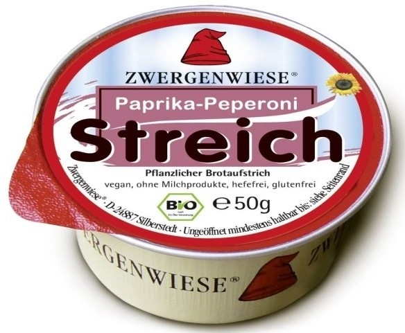 Pate vegetal fl soarelui ardei gras/iute 50g - ZWERGENWIESE