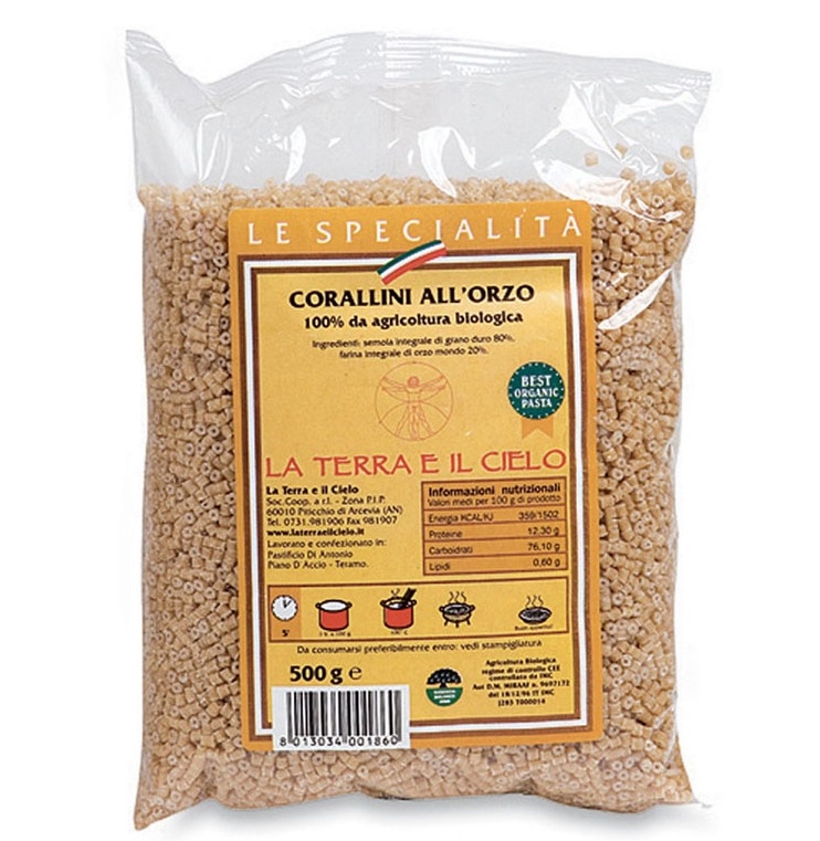 Paste corallini grau orz 500g - LA TERRA E IL CIELO