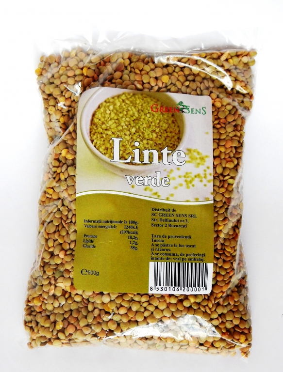 Linte verde boabe 500g - GREEN SENSE