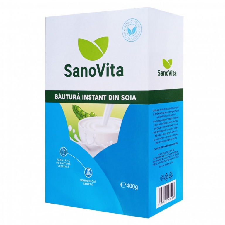 Lapte praf soia simplu 400g - SANOVITA