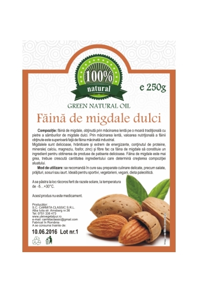 Faina migdale dulci 250g - CARMITA CLASSIC