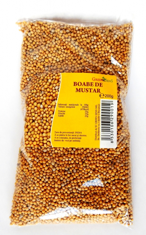 Condiment mustar boabe 200g - GREEN SENSE