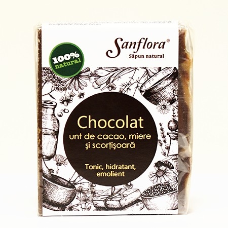 Sapun Chocolat unt cacao miere scortisoara 100g - SANFLORA