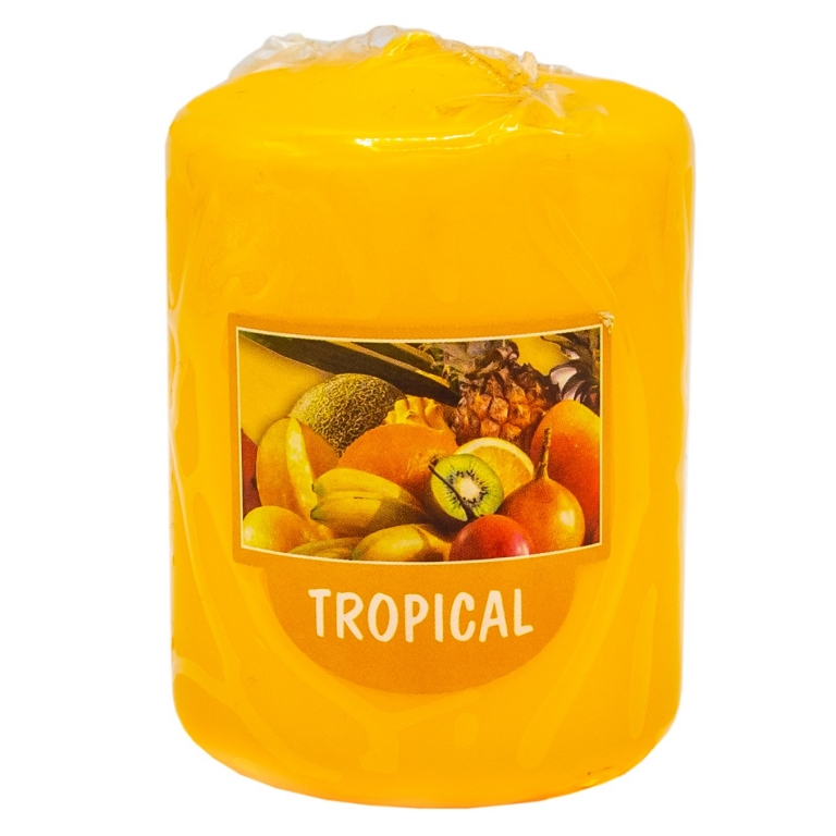 Lumanare parfumata stalp 22h tropical 160g - BOLSIUS