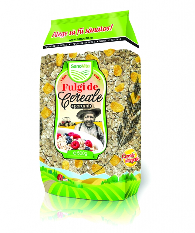 Fulgi cereale porumb 500g - SANOVITA