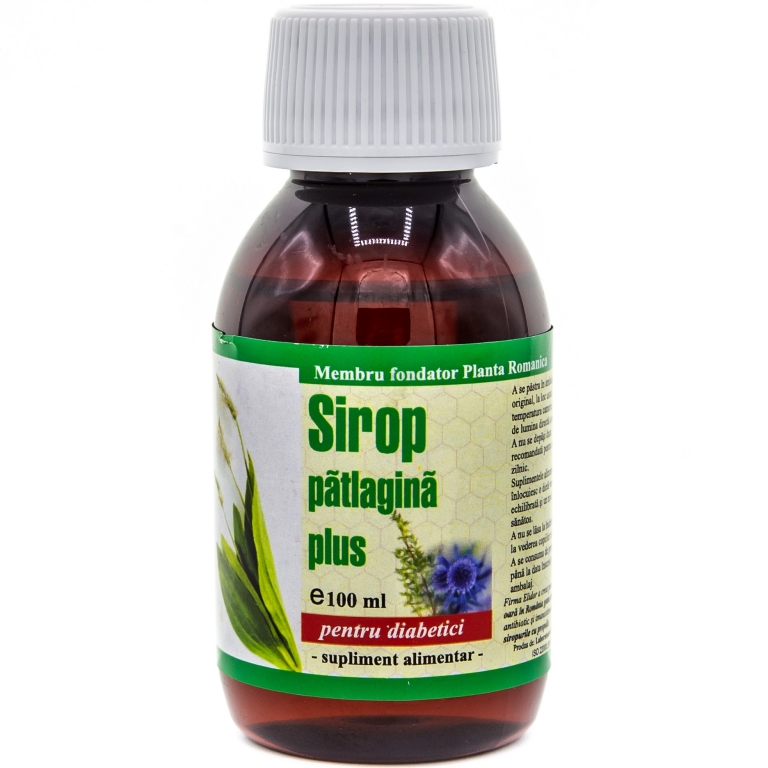 Sirop patlagina plus diabetici 100ml - ELIDOR