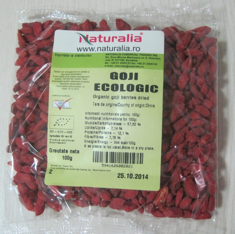 Goji fructe uscate eco 100g - NATURALIA