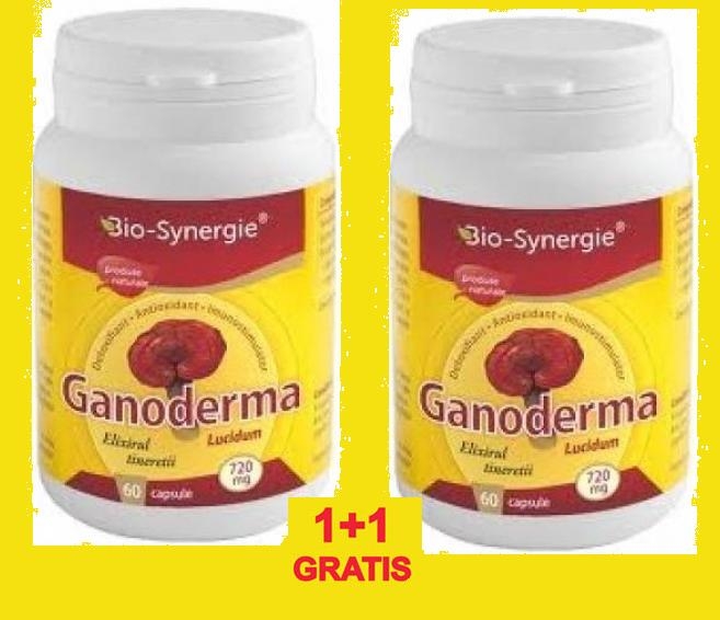 Pachet Ganoderma lucidum 2x60cps - BIO SYNERGIE