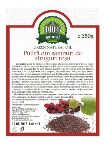 Pulbere samburi struguri rosii 250g - CARMITA CLASSIC