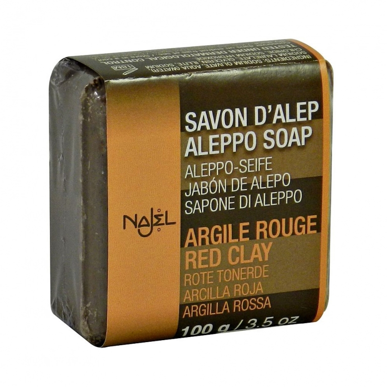 Sapun alep argila rosie 100g - NAJEL BASIC