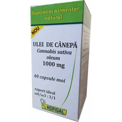 Ulei canepa 1000mg 40cps - HOFIGAL