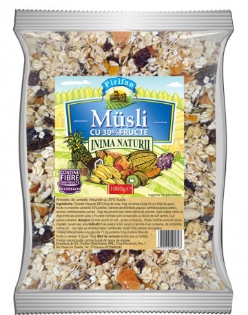 Musli fructe fara zahar 1kg - PIRIFAN