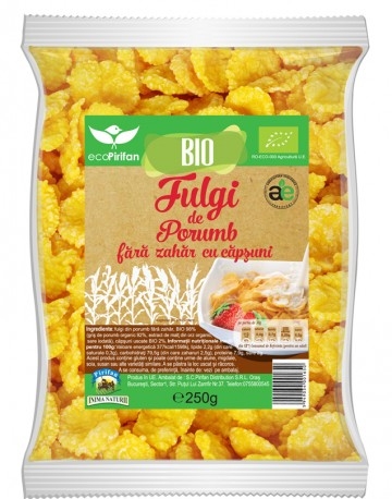 Fulgi porumb capsuni fara zahar eco 250g - PIRIFAN