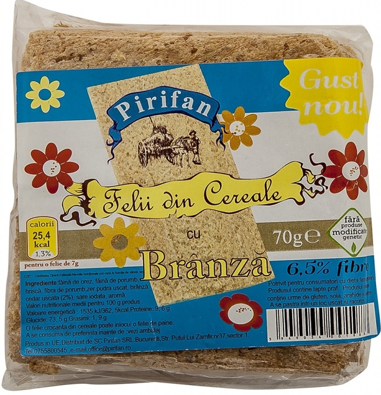 Felii cereale branza 70g - PIRIFAN