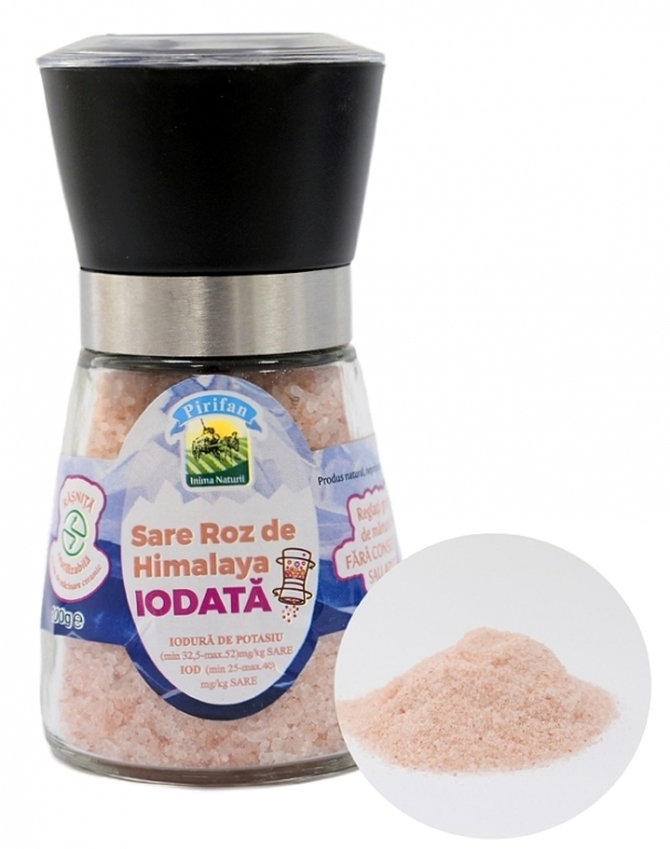 Sare roz Himalaya iodata rasnita reutilizabila 200g - PIRIFAN