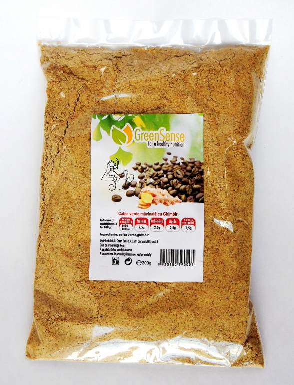 Cafea verde macinata cu ghimbir 200g - GREEN SENSE