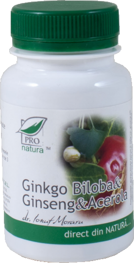 Ginkgo biloba ginseng acerola 60cps - MEDICA