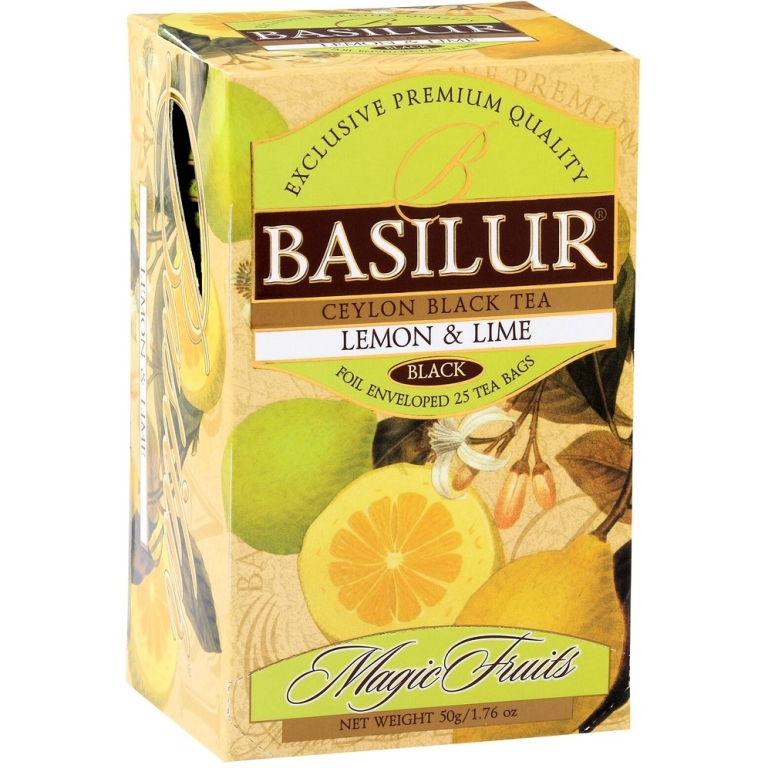 Ceai negru ceylon Magic Fruits lamaie lime 2gx25dz - BASILUR